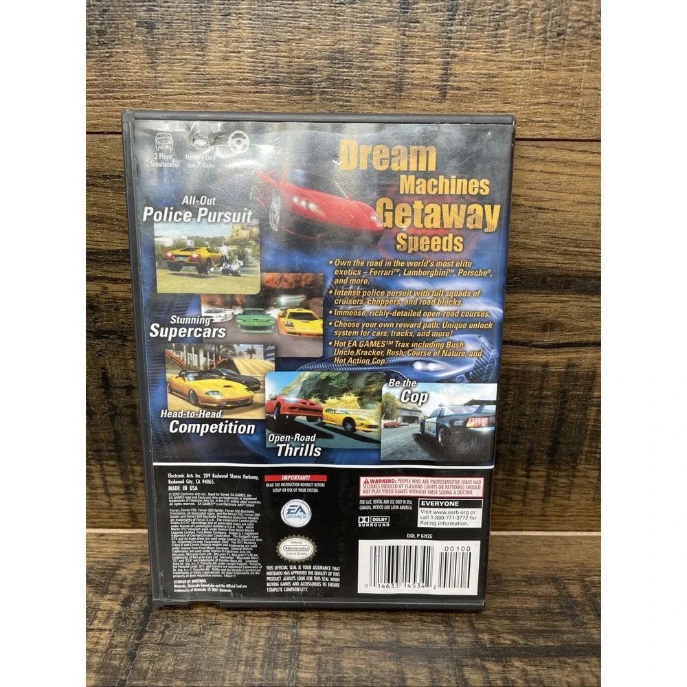 Need‎ For Speed Hot Pursuit 2 Nintendo GameCube Case And Manual Only, NO GAME